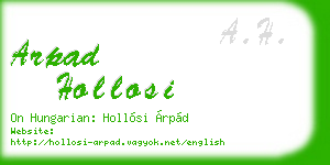 arpad hollosi business card